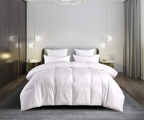 Miniatura 2 de Blue Ridge Home Fashions Lujoso edredón alternativo de plumón de 600 hilos, relleno de poliéster hipoalergénico, tamaño King, color blanco
