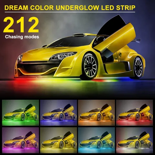 Miniatura 2 de OPP ULITE Tira de Luz Subterránea para Coche, Color de Persecución de Sueños, Material de Silicona Mejorado, 212 Modos, 252pcs LED, Kit de Luces