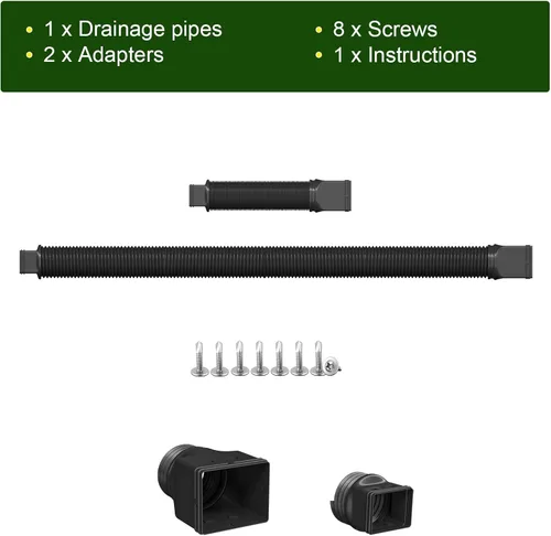 Miniatura 6 de Ogutter Extensiones de bajante de canalón de lluvia, extensor de bajante para drenaje de agua de lluvia flexible, tubo de extensión de drenaje