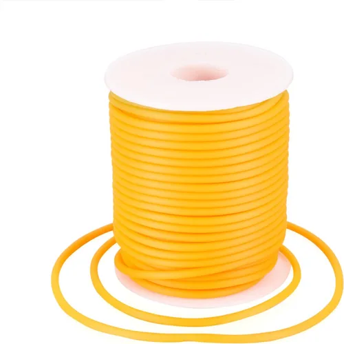 Miniatura 16 de FASHEWELRY 3 rollos de cables de goma huecos para tejer, cable de peluquero de 0.079 pulgadas (0.079 in), cables de silicona para tejer puntada