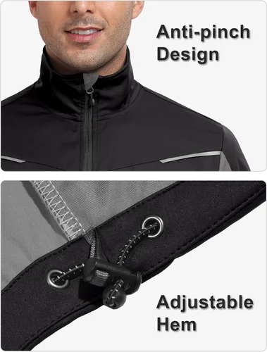 Miniatura 5 de Little Donkey Andy Chalecos ligeros Softshell para hombre, chaquetas de manga corta para golf, senderismo, correr