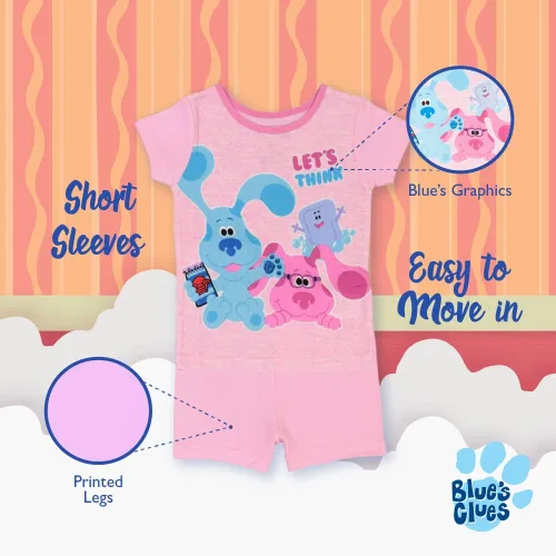 Miniatura 4 de Nickelodeon Pijama de algodón de ajuste cómodo para niñas Blues Clues
