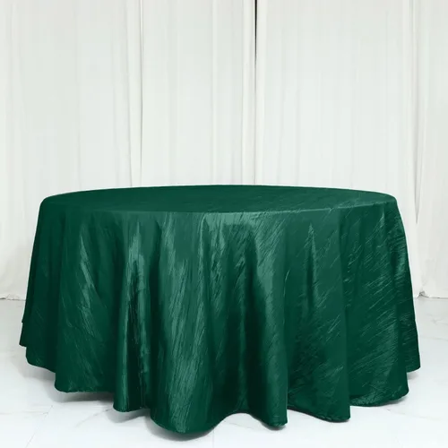 Miniatura 52 de Tableclothsfactory Mantel rectangular de tafetán arrugado de acordeón azul polvoriento, de 60 x 102 pulgadas, perfecto para ceremonias de boda