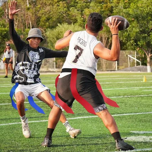 Miniatura 6 de Cinturones de Fútbol Americano con Banderas, 2/10/20 Juegos de Conjunto de Fútbol Americano con Banderas Ajustables para Entrenamiento de Niños