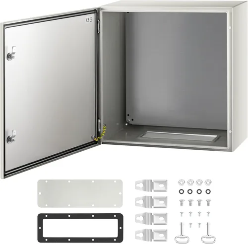 Miniatura 25 de VEVOR NEMA - Caja de acero de 16 x 16 x 6'', caja eléctrica de acero NEMA 4X, IP66 impermeable y a prueba de polvo, caja de conexiones eléctricas