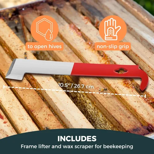 Miniatura 3 de SunVara Escudo térmico de acero inoxidable para ahumador de abejas de alto nivel 11