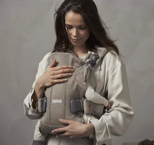 Miniatura 3 de BABYBJÖRN Nuevo Portabebés One Air Edición 2019, Malla, Greige Gris beige