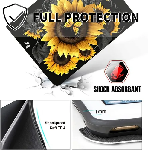 Miniatura 39 de Funda para tablet Fire 7 (12ª generación, versión 2022), delgada, a prueba de golpes, delgada, de piel sintética, con función de apagado/encendido