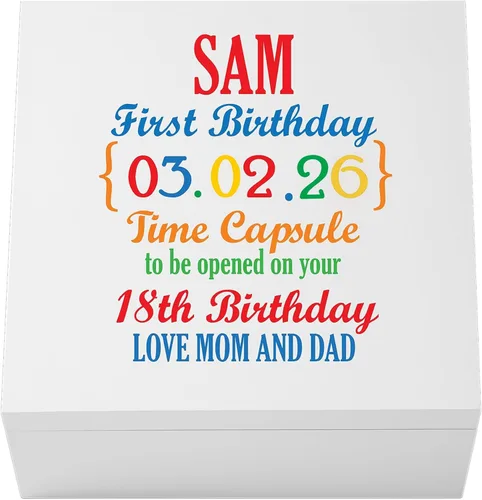 Miniatura 8 de Let's Make Memories Caja de recuerdos personalizada para recién nacido, almacenamiento de recuerdos, caja de recuerdos, decoración de guardería, 6