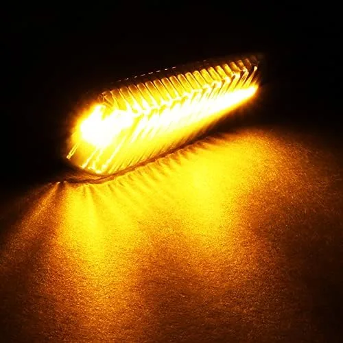 Miniatura 4 de HYPERSPEED Luces LED ámbar de señalización frontal y direccional, conjunto de 2 piezas compatibles con Mercedes-Benz W124 W202 W140, piezas