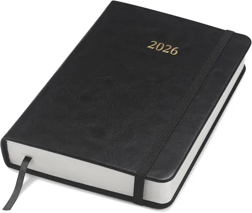 Miniatura 12 de Wykeham's Agenda diaria ejecutiva 2026 – Días festivos y formato – Personalización disponible (marrón, 6 x 4.5 pulgadas)