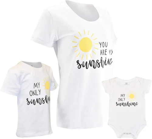 Miniatura 6 de Unique Baby Mommy and Me Camisas You are My Sunshine, Blanco