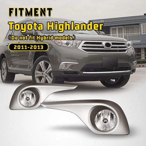 Miniatura 2 de Luces antiniebla para Toyota Highlander 2011-2013 (no compatible con modelos híbridos) Asamblea de luz antiniebla 2 unids OEM reemplazo niebla