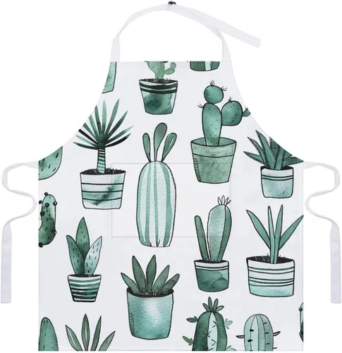 Miniatura 7 de Personalized Cacti And Succulents Adult Apron, Kitchen Cooking Aprons for Woman Man, Adjustable Bib Apron with Pocket for Baking, BBQ Crafting