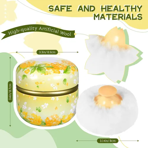 Miniatura 2 de Zopeal Kit de soplo de polvo para polvo, contenedor de cosméticos para el cuerpo, contenedor suave para bebés y mujeres, viaje a casa, caja