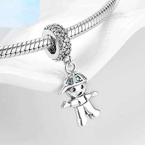 Miniatura 2 de Abalorio de plata de ley 925 para niñas o niños con abalorios de estilo europeo