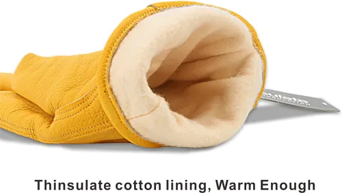 Miniatura 2 de Guantes de trabajo de invierno cálidos Kim Yuan con forro 3M Thinsulate, perfectos para jardinería/corte/construcción/motocicleta, 1 par
