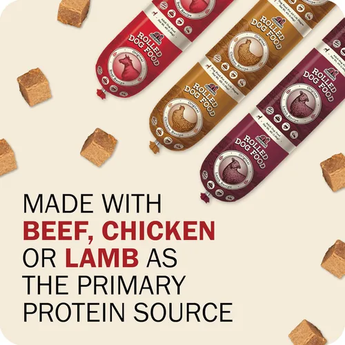 Miniatura 4 de Redbarn Pet Products Alimento para perros enrollado de alta calidad, receta de carne de res, semihúmeda, alimentación completa con alto contenido