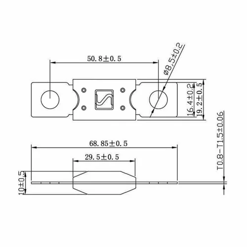 Miniatura 4 de Mega Fusible de alta corriente, ANM 125 A, hasta 58 V CC, uso para coches, camiones, autobuses o sistemas de audio, paquete de 3 (125 A)