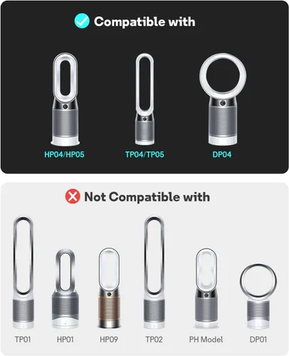 Miniatura 2 de Leemone Filtro de repuesto TP04 compatible con Dyson TP04 HP04 DP04 TP05 DP05 DP05, filtro de vidrio combinado de 360° y carbón activado