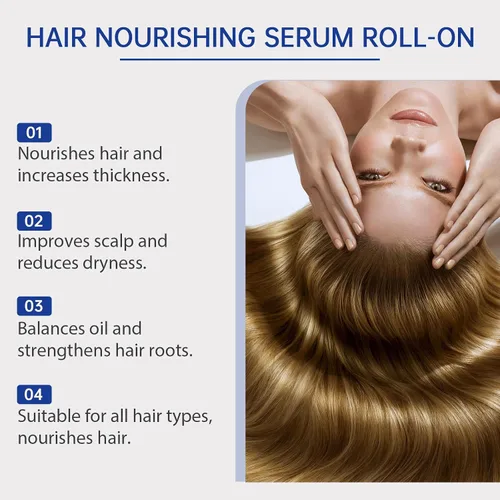 Miniatura 5 de Roll-On para el crecimiento del cabello con romero, 0.8 onzas líquidas de suero y tratamiento del cuero cabelludo, cabello más grueso y lleno