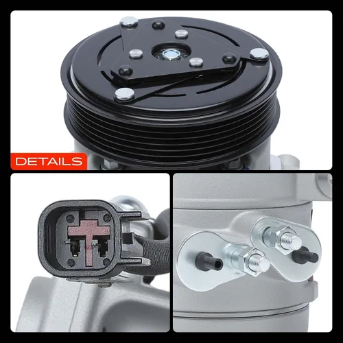 Miniatura 9 de A-Premium Compresor de aire acondicionado con embrague compatible con Ford Focus 2.0L 2008-2011, Transit Connect 2.0L 2010-2013, con compresor