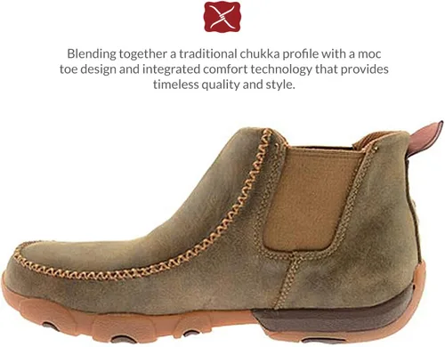 Miniatura 3 de Twisted X Zapatos de conducción Cellstretch Double Gore Moc Toe para hombre - Mxcg001