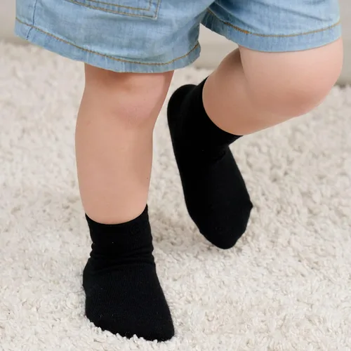 Miniatura 3 de Zaples - Calcetines con suela antideslizante y altura media para bebés, niños y niñas Negro