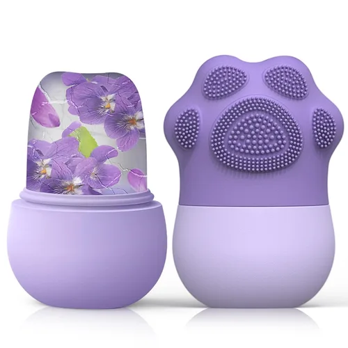 Miniatura 7 de Rodillo facial de hielo para mujer, cubo de hielo para cara y ojos, bolsas para eliminar los ojos, reducir el dolor de migraña, garras de gato