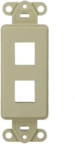 Miniatura 3 de Leviton QuickPort Decora Insert, 2 puertos, 41642-E, negro