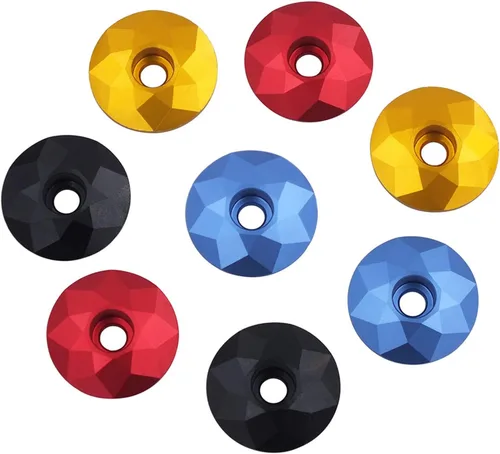 Miniatura 9 de NUEAYMS Espacio de auriculares con parte superior de vástago, tapa de aluminio para auriculares de bicicleta, cubierta de vástago de bicicleta