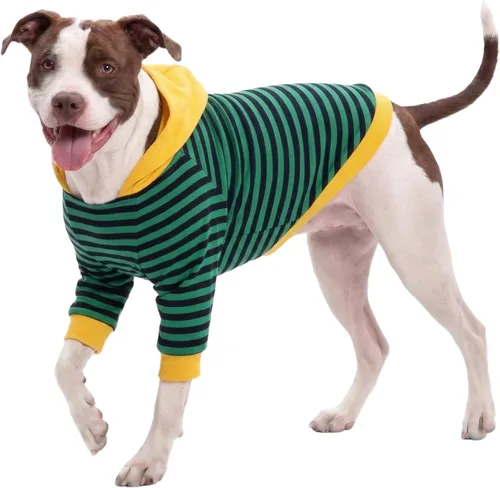 Miniatura 9 de LovinPet - Mamelucos grandes para perros Pitbull - Cuidado de heridas/Ropa para perros postoperatorios, camiseta para aliviar la ansiedad en perros