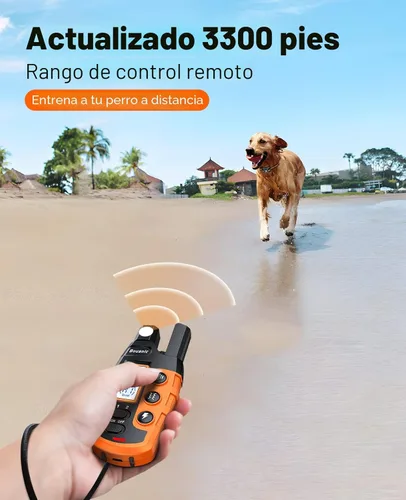 Miniatura 3 de Bousnic Collar de choque para perro, collar de entrenamiento para perros de 3300 pies con control remoto para perros pequeños, medianos y grandes