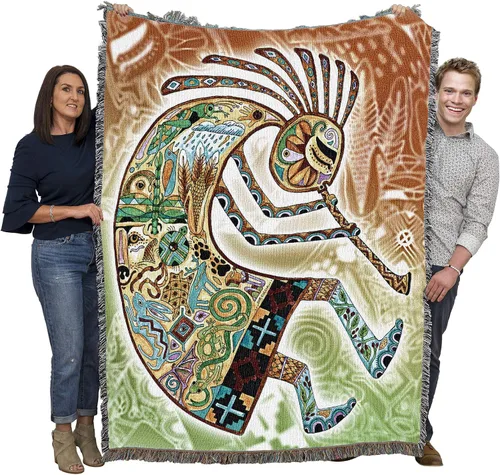 Miniatura 16 de Pure Country Weavers Sue Coccia - Manta de ovejas de cuerno grande, tótem de espíritus animales, manta de regalo tejida de algodón, fabricada