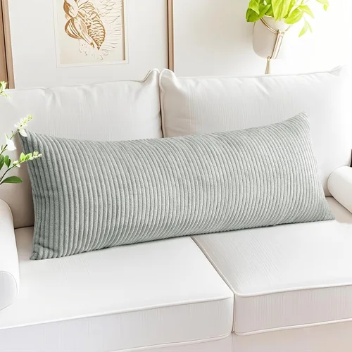 Miniatura 33 de Artscope Fundas de Almohada de Pana a Rayas Acogedoras Súper Suaves Decorativas Cuadradas Fundas de Cojín para Sofá Sillón Dormitorio Decoración