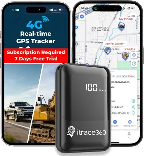 Rastreador GPS magnético para vehículos, rastreador de coche antirrobo oculto, batería ultra larga de 8000 mAh | Seguimiento en tiempo real,