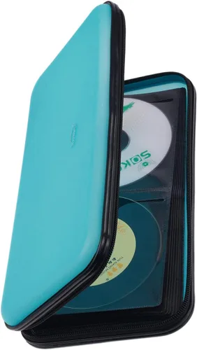 Miniatura 11 de Funda para CD, billetera resistente de capacidad para 72 personas, soporte para DVD para automóvil, carcasa rígida resistente, soporte para disco