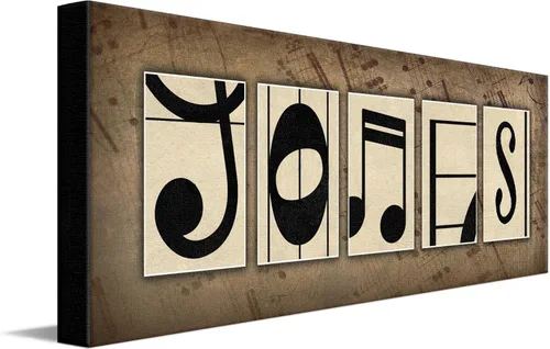 Personal-Prints MUSIC - Decoración artística con nombre personalizado o regalo para el músico o profesor de música, piano personalizado o cualquier