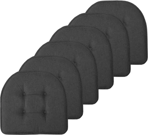 Miniatura 94 de Sweet Home Collection - Cojín de espuma viscoelástica para silla con capitoné, antideslizante, parte trasera de goma, en forma de U, 17 x 16 Piel