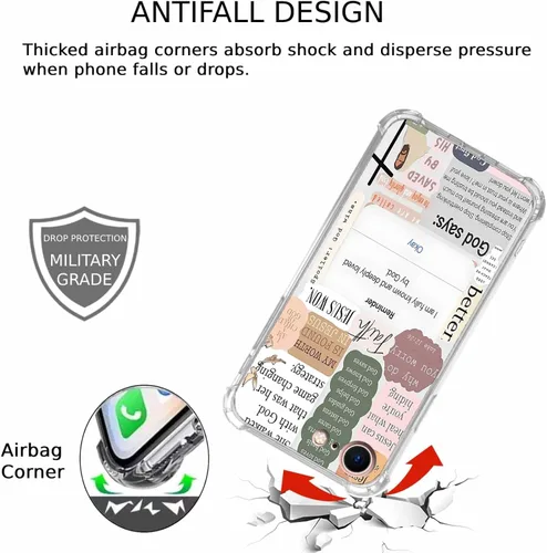 Miniatura 4 de Funda para Celular con Versículos de la Biblia, Colocación de Citas Cristianas de Jesús, Diseño Collage, Funda Protectora Suave de TPU de Moda