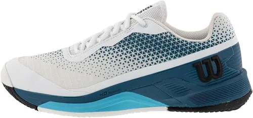 Miniatura 3 de WILSON Zapatillas de tenis Rush Pro 4.0 Clay para hombre Blanco y Azul Coral