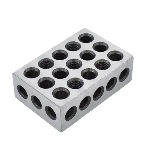 Miniatura 7 de 5 pares de 1-2-3 bloques emparejados par con 23 agujeros precisión Machinist Fresado 0.0002 pulgadas para plantilla de fresadora