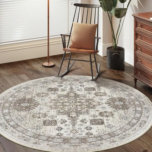 Miniatura 75 de befbee Alfombras de 6x9 pulgadas para sala de estar - Alfombras lavables a máquina resistentes a las manchas para dormitorio, alfombra de área