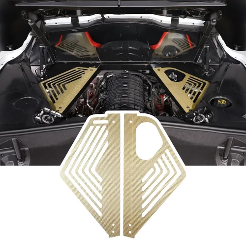 Miniatura 16 de TOYCIDFG Cubierta de panel de bahía del motor, protector de protección contra salpicaduras izquierda y derecha para C8 Corvette 2020-2024 Accesorios