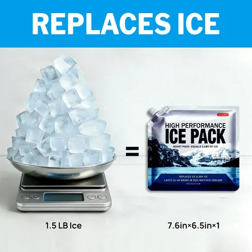 Miniatura 8 de Bolsas de hielo reutilizables para enfriadores, paquetes de congelador de gel de larga duración para bolsas más frías, lonchera, bolsa enfriadora