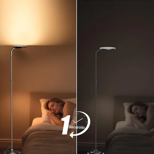 Miniatura 8 de SIBRILLE Lámpara de pie LED de 36 W, lámpara de pie súper brillante, moderna lámpara alta regulable con control remoto, lámpara de pie de lectura