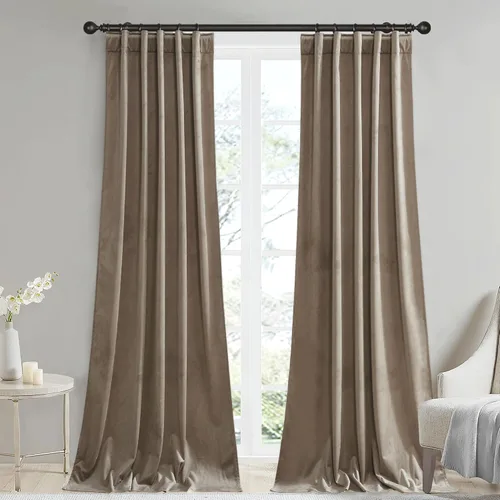 Miniatura 43 de StangH Cortinas de terciopelo súper suaves con pestaña trasera, cortinas azul marino para puerta corredera, decoración de lujo, cortinas opacas