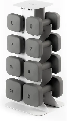 Miniatura 24 de WeGym SafeGrip Square Dumbbells with Anti Slip Handles, Aesthetic Free Weights for Home Workouts, Stable Design Prevents Rolling during Floor