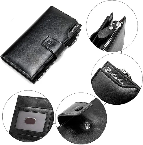 Miniatura 6 de BOSTANTEN Maletín de cuero genuino para mujer, bolso de mano vintage de 15.6 pulgadas, bolso de hombro para portátil y carteras de cuero para mujer