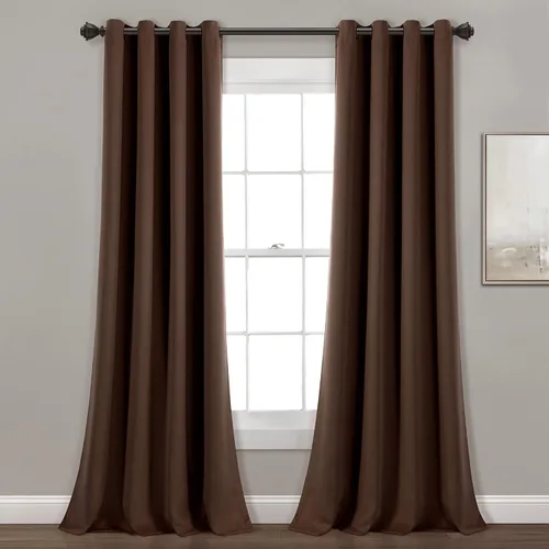 Miniatura 28 de Lush Decor Paneles de cortina opacas con aislamiento y ojales, par, 52 pulgadas de ancho x 84 pulgadas de largo, neutro, diseño clásico moderno